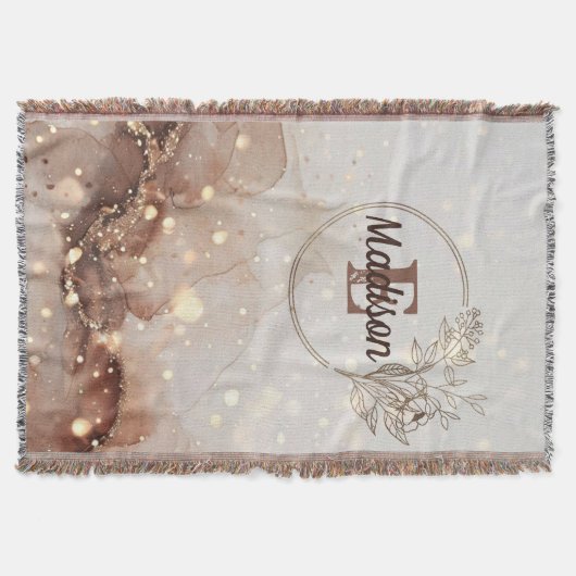 Gemarmerde Waterverf met glitteraccenten Deken (Voorkant)