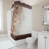 Gemarmerde Waterverf met glitteraccenten Douchegordijn (In situ)