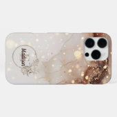 Gemarmerde Waterverf met glitteraccenten iPhone Hoesje (Achterkant horizontaal)