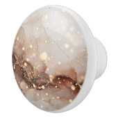 Gemarmerde Waterverf met glitteraccenten Keramische Knop (Rechts)