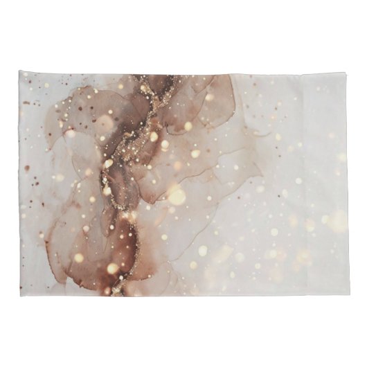 Gemarmerde Waterverf met glitteraccenten Kussensloop (Achterkant-Rechts)