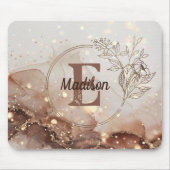 Gemarmerde Waterverf met glitteraccenten Muismat (Voorkant)