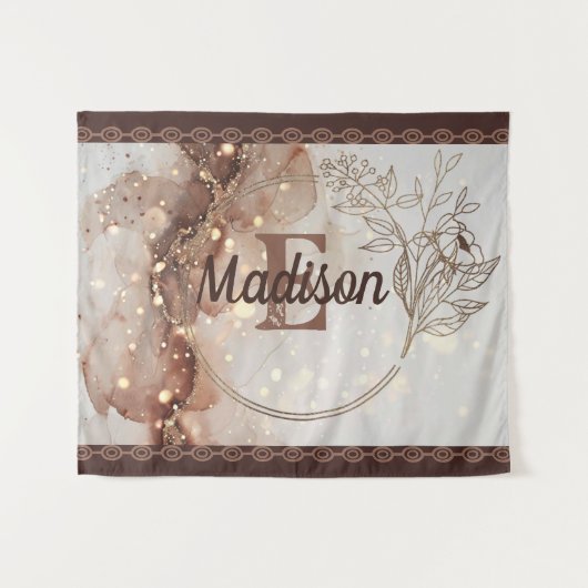 Gemarmerde Waterverf met glitteraccenten Wandkleed (Voorkant (horizontaal))