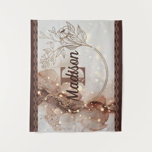 Gemarmerde Waterverf met glitteraccenten Wandkleed (Voorkant)