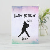 Gemarmerde wedstrijd voor Baseball Birthday Kaart (Staand voorkant)