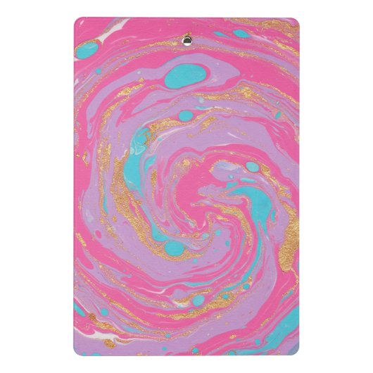 gemarmerde werveling mini klembord (Achterkant)