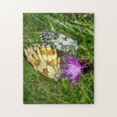 Gemarmerde witte vlinder Foto Puzzle Legpuzzel (Verticaal)