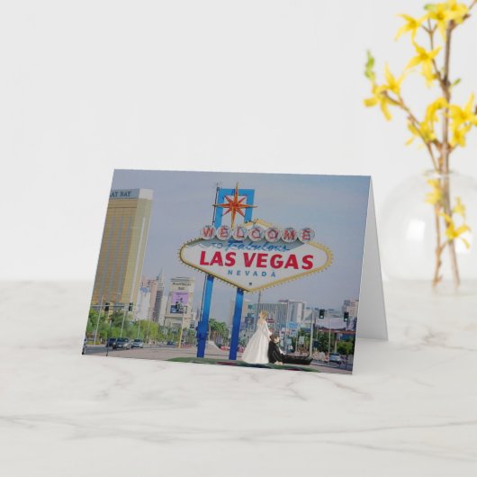GEMARRIEERD IN FABULOUS LAS VEGAS KAART (Gele Bloem)