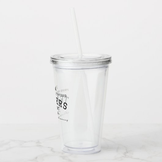 Gemartelde leraren afdeling Custom Tumbler Acryl Drinkbeker (Links)