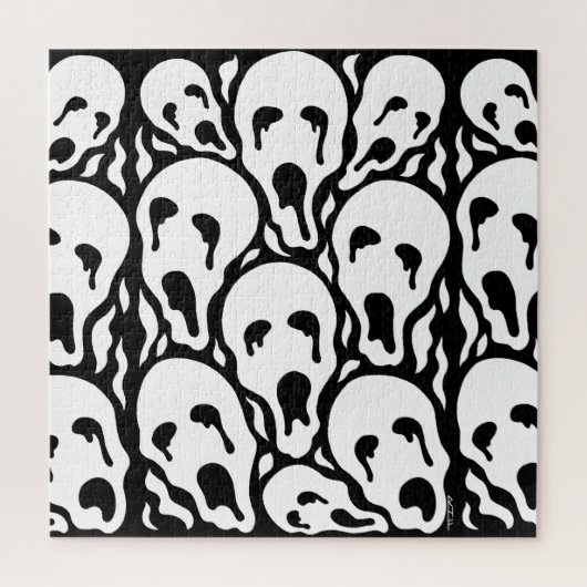 Gemartelde Zielen Weird Horror Kunst Legpuzzel (Verticaal)