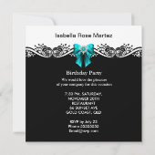 Gemaskeerd Blauwgroen blauw zoet zestien zoete 16- Kaart (Achterkant)