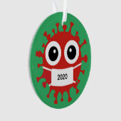 Gemaskeerd coronavirus AcrylOrnament Ornament (voorkant)