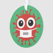 Gemaskeerd coronavirus AcrylOrnament Ornament (voorkant)