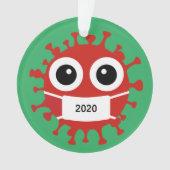 Gemaskeerd coronavirus AcrylOrnament Ornament (voorkant)