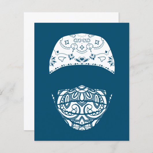 gemaskeerd in paisley (Voorkant / Achterkant)