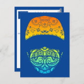 gemaskeerd in paisley ansichtkaart briefkaart (Voorkant / Achterkant)