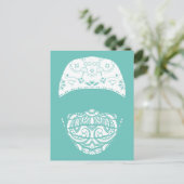 gemaskeerd in paisley briefkaart (Staand voorkant)