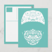 gemaskeerd in paisley briefkaart (Voorkant / Achterkant)