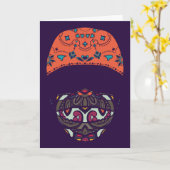 gemaskeerd in paisley kaart (Gele Bloem)