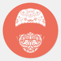 gemaskeerd in paisley klassieke ronde sticker