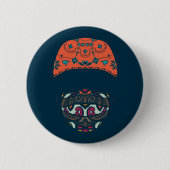 gemaskeerd in paisley ronde button 5,7 cm (Voorkant)