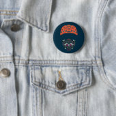gemaskeerd in paisley ronde button 5,7 cm (In situ)