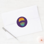gemaskeerd in paisley ronde sticker (Envelop)