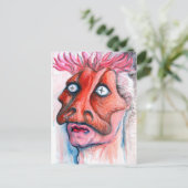Gemaskeerd man briefkaart (Staand voorkant)