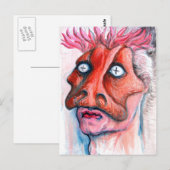 Gemaskeerd man briefkaart (Voorkant / Achterkant)