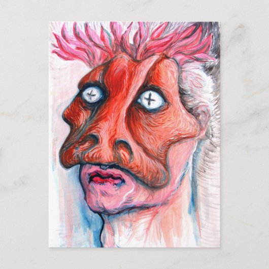 Gemaskeerd man briefkaart (Voorkant)