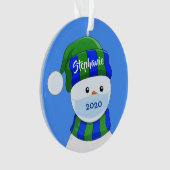 Gemaskeerd Snowman AcrylOrnament Ornament (voorkant)