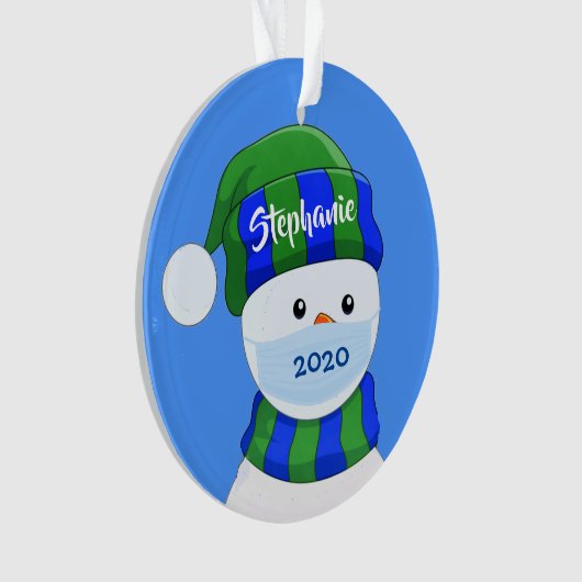 Gemaskeerd Snowman AcrylOrnament Ornament (voorkant)