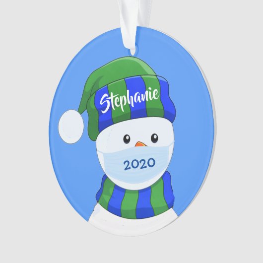 Gemaskeerd Snowman AcrylOrnament Ornament (voorkant)