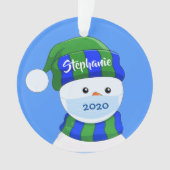Gemaskeerd Snowman AcrylOrnament Ornament (voorkant)
