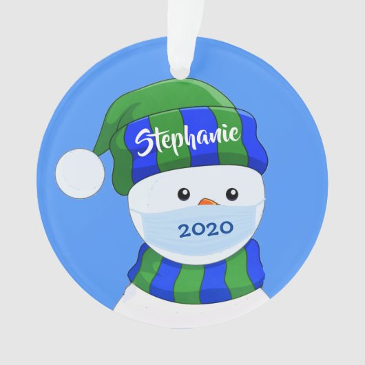 Gemaskeerd Snowman AcrylOrnament Ornament (voorkant)