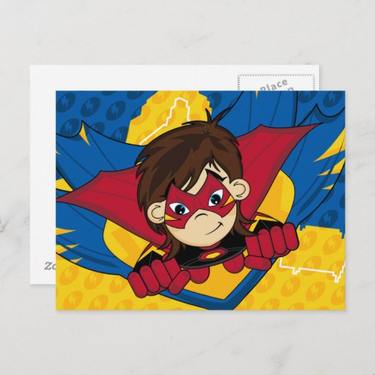 Gemaskeerd superheld Briefkaart (Voorkant / Achterkant)