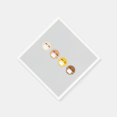 Gemaskeerde Emoji wordt geconfronteerd met maskers Servet (Hoek)