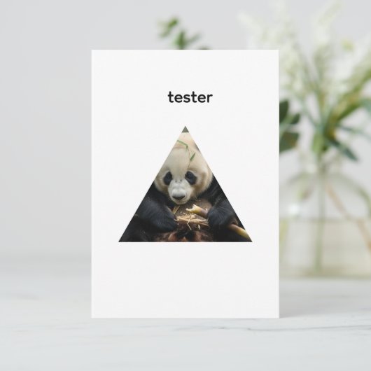 gemaskeerde test kaart (Staand voorkant)