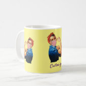 Gemaskeerde Vrouw Empowerment Thunder_Cove Koffiemok (Voorkant links)