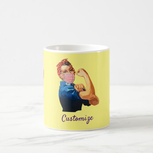 Gemaskeerde Vrouw Empowerment Thunder_Cove Koffiemok (Center)