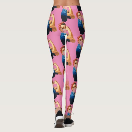 Gemaskeerde Vrouw Empowerment Thunder_Cove Leggings (Achterkant)