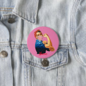 Gemaskeerde Vrouw Empowerment Thunder_Cove Ronde Button 7,6 Cm (In situ)