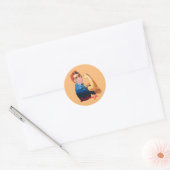 Gemaskeerde Vrouw Empowerment Thunder_Cove Ronde Sticker (Envelop)