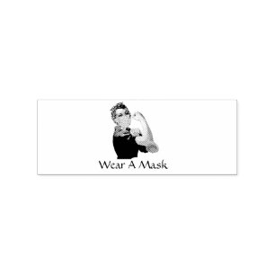 Gemaskeerde Vrouw Empowerment Thunder_Cove Rubberstempel