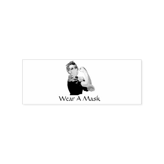 Gemaskeerde Vrouw Empowerment Thunder_Cove Rubberstempel (Afrduk)