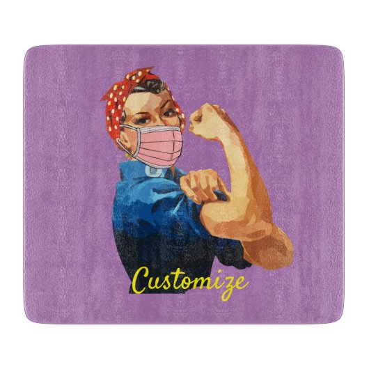 Gemaskeerde Vrouw Empowerment Thunder_Cove Snijplank (Voorkant)