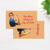 Gemaskeerde Vrouw Empowerment Thunder_Cove Visitekaartje (Bureau)