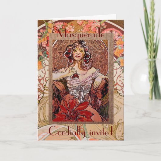 Gemaskerd bal een uitnodiging die geschikt is voor (Voorkant)