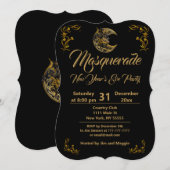 Gemaskerd bal feest kaart (Voorkant / Achterkant)