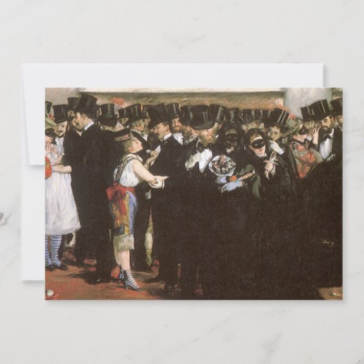 Gemaskerd bal in de opera van Edouard Manet Kaart (Voorkant)